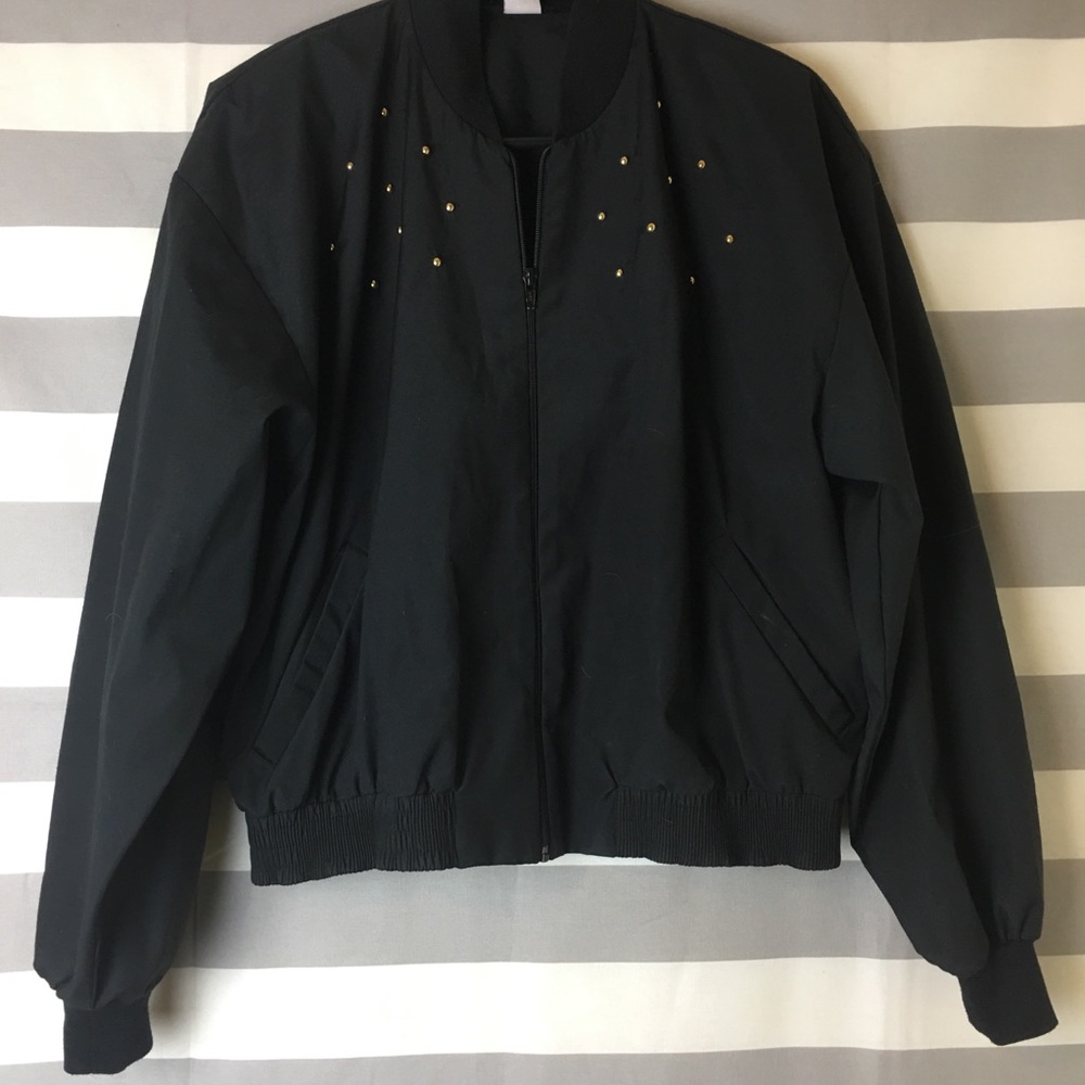 Gold Studded Bomber Jacket